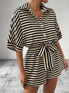 เดรสสั้นลำลองผู้หญิง ดีไซน์เก๋ไก๋ พิมพ์ลายตัวอักษร ทรงปกติ ผ้าฝ้ายออร์แกนิค ระบายอากาศได้ดี ซักได้ ความยาวระดับเข่า เอวธรรมชาติ สีพื้น - Product Image 5