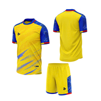 Tenue d'équipe de football personnalisée - Tissu extensible 100% polyester léger, respirant, séchage rapide, écologique, manches courtes, ajustable