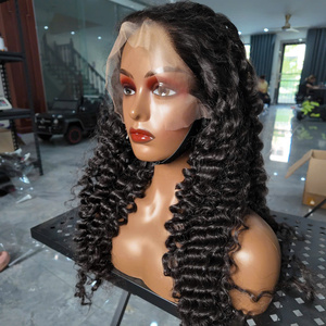 Perruque de cheveux humains vietnamiens de haute qualité, pleine densité, pour ondulations longues et profondes, Super Double Drawn, en cheveux vierges - Product Image 6