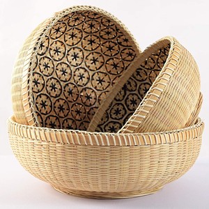 Paniers à fruits en bambou naturel et osier, 100% écologiques, faits à la main, nouveaux designs fabriqués au Vietnam - Product Image 1