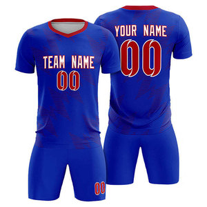 ชุดฟุตบอลขายดีที่สุด เสื้อและกางเกงขาสั้นฟุตบอลชาย พิมพ์โลโก้ได้ตามต้องการ ดีไซน์สีเขียว โพลีเอสเตอร์ ชุดฟุตบอลมืออาชีพ - Product Image 1