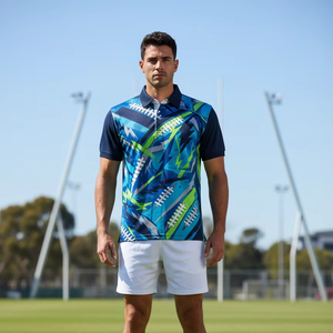 Camiseta Deportiva para Hombre con Diseño Abstracto de Rayas de Fútbol, Logotipo Frontal, Antiarrugas, Tejido Premium, Ropa Casual Deportiva, Color Personalizado, Poliéster - Product Image 5