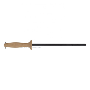 Afilador de cuchillos profesional de cerámica, negro, con mango de madera - Product Image 2
