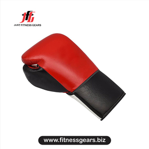 Gants de boxe en cuir PU avec fermeture à lacets pour poignet, équipement d'entraînement pour adultes, rouge et blanc - Product Image 2