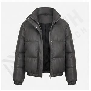 Dernière conception veste courte bouffante pour femmes de haute qualité sur mesure avec logo veste d'hiver respirante à fermeture éclair grande taille pour hommes - Product Image 2