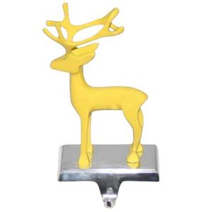 Stylish Design Oil Rubbed Yellow Reindeer Christmas <b>Stocking</b> <b>Holders</b> Metal Mantle Hangers For Home Decor Stock <b>Holder</b> - Product Image 1