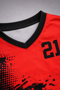 Uniforme de Baloncesto de Primera Calidad para Hombre, Uniforme Rojo Personalizado, Uniforme Deportivo Personalizado - Product Image 6