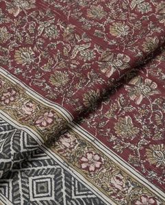 Kalamkari Red Color <b>Single</b> Bed <b>Sheet</b> 60x90 Inches Luxury Home <b>Bedding</b> From India Supplier At Low Price Bed <b>Sheet</b> - Product Image 5