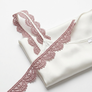 Bulk 10mm Dusty Pink Guipure Lace Trim Eco-Friendly Luxury 20 Meter Packing Bridal Accessories Hair <b>Bows</b> <b>Gift</b> Packaging Craft - Product Image 4