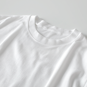 เสื้อยืดสีขาว ผ้าฝ้าย แขนสั้น แบบพื้นฐาน สำหรับผู้ชายและผู้หญิง พร้อมบริการ OEM ODM ปรับแต่งได้ - Product Image 4