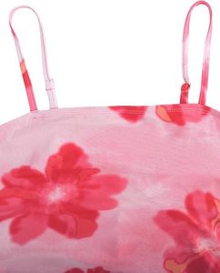 Robe midi décontractée pour femme, printemps-été, à imprimé floral tropical, amincissante, fendue et sans manches - Product Image 2