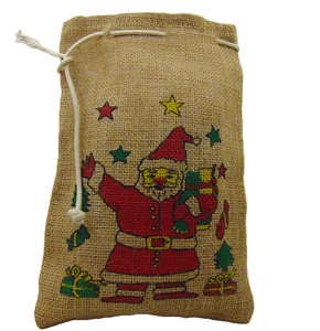 Wholesale Personalized Eco-Friendly Jute Drawstring Bags Medium Size Clear PVC Window Custom Color Logo Gift Christmas Dust Bags - Product Image 4