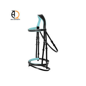 Bridon de cheval en nylon personnalisé de haute qualité, avec harnais en cuir souple de style anglais – Options de couleurs et de vente en gros - Product Image 6