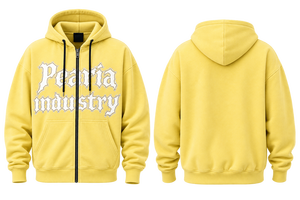 Sudadera con capucha amarilla con cremallera completa, bordado de letras, con bolsillo, estilo casual urbano, top de chándal - Product Image 6