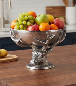 Elegante Cuenco Decorativo de Metal con Cabeza de Ciervo, Diseño Vintage Pulido, Hecho a Mano, Ideal para Regalo, Centro de Mesa con Estilo - Product Image 5
