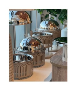 Recipiente para calentar comida de diseño moderno con madera de alta calidad y tapa de MOP, forma redonda, tamaño personalizado. - Product Image 3