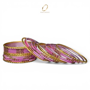 Designer Kids Pink Gold Plated Stainless Steel <b>Crystal</b> Wedding Fashion Bangles Premium for Boutiques Gift Shops Wholesale - Product Image 4