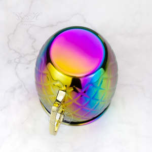 Taza de Acero Inoxidable Arcoíris, Taza de Café de Metal Martillado con Asa, Vajilla Colorida, Taza para Cócteles, Accesorios de Cocina y Bar - Product Image 2