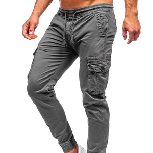 Pantalones cargo tácticos para hombre, cintura media, múltiples bolsillos, transpirables, estilo ropa de trabajo, corte recto, cierre de cremallera. - Product Image 6