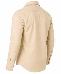 Camisa de Vestir de Punto Casual de Algodón Beige Premium para Hombre, Transpirable, Bordada, con Logotipo Personalizado, Manga Larga, Talla XL - Product Image 6
