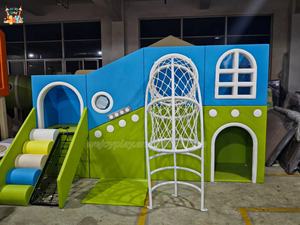 من Wejoy ملعب داخلي صغير للرعاية النهارية للأطفال مع منطقة لعب ناعمة للأطفال معدات متسلقة أطفال مجموعات خشبية للعب للبيع - Product Image 4