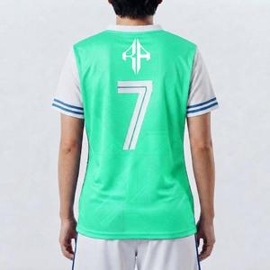 Maillot de football col en V pour femme, manches courtes, 100 % polyester, logo blanc, coupe classique, fermeture pull-over, respirant - Product Image 2