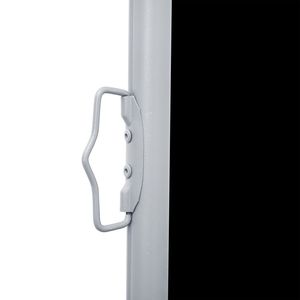 Auvent latéral en polyester noir avec revêtement PU, auvents extérieurs en acier et aluminium - Product Image 5