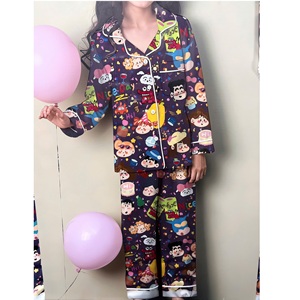 Tela de satén latino de alta calidad de Vietnam para pijamas infantiles, estampada o lisa, 150cm / 160cm (personalizable) - Product Image 1