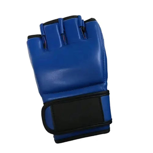 Gants de MMA en cuir de haute qualité à demi-doigts pour l'entraînement de boxe, option logo personnalisé, séchage rapide, respirants, ajustables avec sangle - Product Image 3