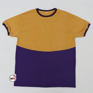 Custom Men's Old <b>Gold</b> for Color Block Front Blank T-<b>Shirt</b> 100% Cotton Crew Neck Casual Streetwear OEM Private Label - Product Image 6