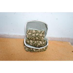 Indian Quilted Cotton Eco-Friendly Reusable Hand Block Print Zipper Closure Lightweight Foldable Large Makeup <b>Case</b> Three Piece - Product Image 4