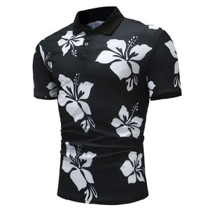 Camisa Hawaiana Negra de Manga Corta para Hombre, Estampado Floral, Cuello con Botones, Ropa para Vacaciones de Verano - Product Image 5