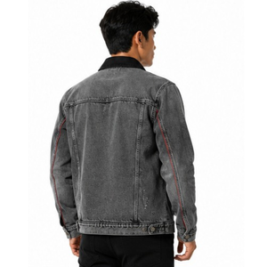 New Arrival <b>Men</b> <b>Denim</b> <b>Jacket</b> Premium Cotton Blend Rugged Yet Comfortable Design Ideal For Daily Wear And Layering - Product Image 4