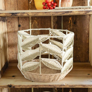 Custom Wholesale Fruit Snack Storage Laundry <b>Hamper</b> Water Hyacinth Woven Storage <b>Basket</b> - Product Image 5