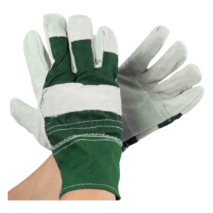 Gants de travail en cuir pleine main imperméables avec manchette renforcée, anti-choc et antidérapants, bleu et blanc, pour la protection extérieure hivernale - Product Image 3