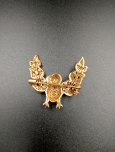 brooch in eagle design with polki stone in <b>silver</b> jewelry 925 for wedding party wear brooch brooch for gift handmade brooch - Product Image 5