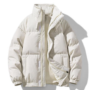 Fully Customized Men's Waterproof Canvas Puffer <b>Jackets</b> Polyester Wadding Filled Winter DDP Shipping - Product Image 4