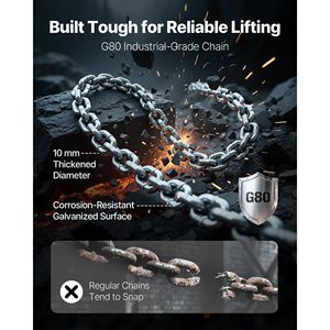 Heavy Duty Manual Lever Chain <b>Hoist</b> 3T 6600LBS Capacity 10FT Lift G80 Alloy Steel Dual Pawl Mechanical Come Along - Product Image 4