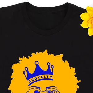 เสื้อยืด SGRHO RHoyalty สีดำ ตัวอักษรกรีกแบบกำหนดเอง เสื้อยืดชมรมนักศึกษา แขนสั้น คอกลม ลำลอง แฟชั่นฤดูร้อน เสื้อผ้าสำหรับทุกเพศ - Product Image 2