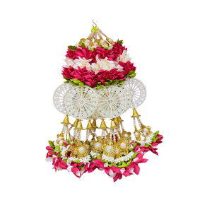 พวงมาลัยดอกมะลิผ้าสำหรับตกแต่งวัดอินเดีย ฉากหลังงานฮัลดี เมเฮนดี ของตกแต่งผนังงานแต่งงาน - Product Image 3