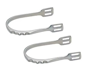 Nuevos Espuelas Vaqueras de Cuello Largo para Caballo en Plata Alemana/Acero Inoxidable/Aluminio, Hechas a Medida - Product Image 2