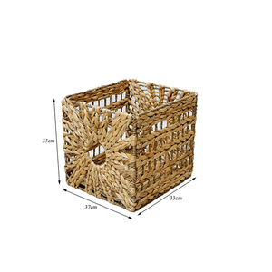Handmade <b>Square</b> Seagrass Woven Eco-Friendly Multi-Purpose <b>Storage</b> <b>Basket</b> Simple Style Multifunctional Design Custom Sizes - Product Image 2