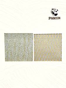 Verre artistique feuilleté clair moderne avec des accents d'or pour des applications d'hôtel de mur rideau de salle de bains - Product Image 5