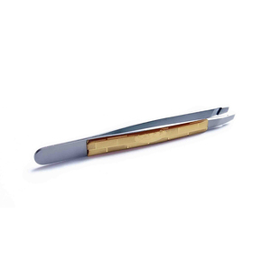 Pinzas de Cejas de Acero Inoxidable Reutilizables Antiestáticas Hechas a Mano de Alta Calidad Profesional, Punta Inclinada Personalizable - Product Image 5