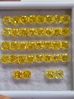 Diamant de laboratoire CVD jaune vif fantaisie Lilaba Enterprise, taille Asscher, 1,00 carat, VVS2, certifié IGI, percé au laser, pour bijoux