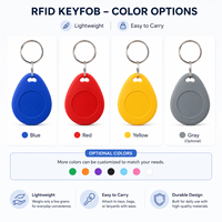 Porte-clés RFID personnalisé TK4100 EM4200 programmable, fréquence 125 kHz, étanche, en ABS, avec porte-clés