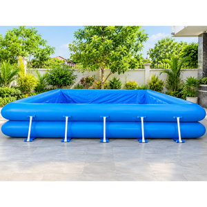 Piscine gonflable rectangulaire portable en PVC avec pompe à air pour événements extérieurs personnalisés et activités estivales - Product Image 5