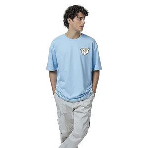 Vente en gros T-shirt unisexe surdimensionné à imprimé bouffant personnalisé de haute qualité et à épaules tombantes pour hommes modèle INS à manches courtes - Product Image 3