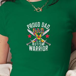 Camiseta corta de moda para mujer Proud Dad of an Autism Warrior - Product Image 1