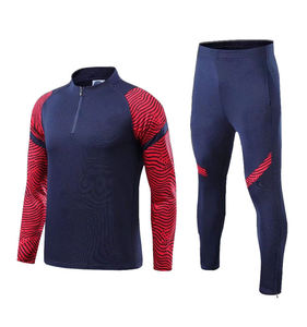 Nueva Chaqueta de Fútbol para Hombre con Media Cremallera 2026 al por Mayor, Uniforme Personalizado Azul, Chándal de Fútbol - Product Image 6